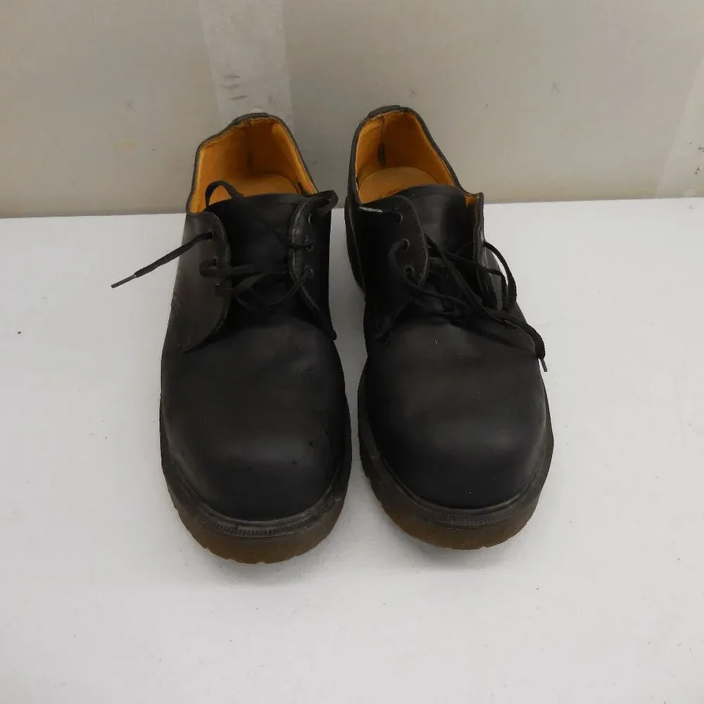 Vintage Dr. Martens Mens Black Original Made In England Oxford Shoes Size 8 90s - Picture 1 of 13